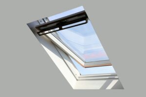 Skylight Installation on Clean white ceiling