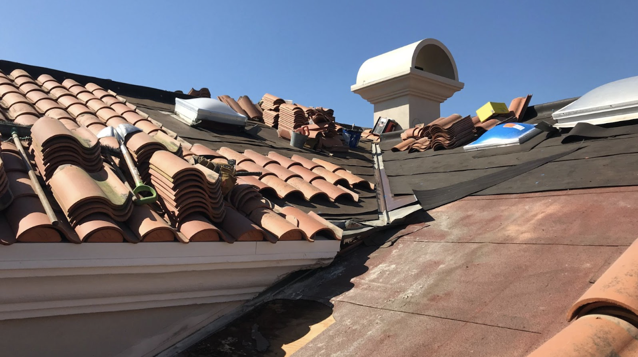 Clay roof tiles