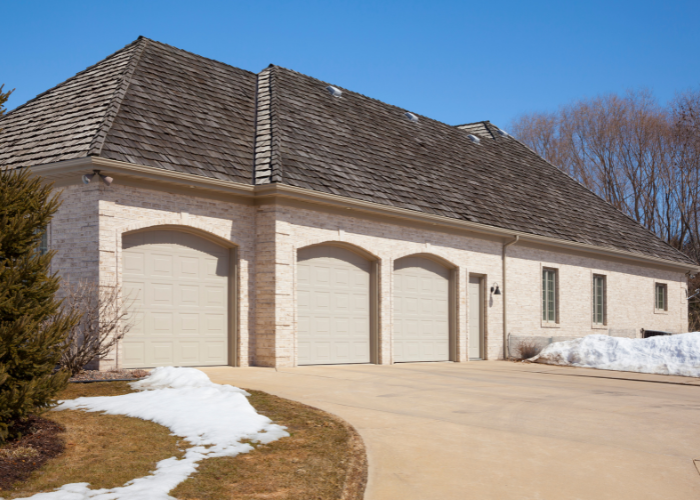 House with cedar shake roof